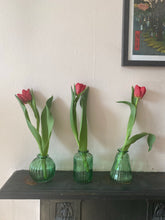 Load image into Gallery viewer, Green Bud vase - available in three different shapes
